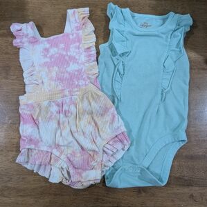 Girls' Ruffle Romper and Bodysuit Set